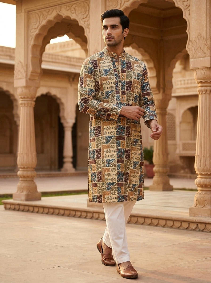 The Rajwada Patchwork Kurta