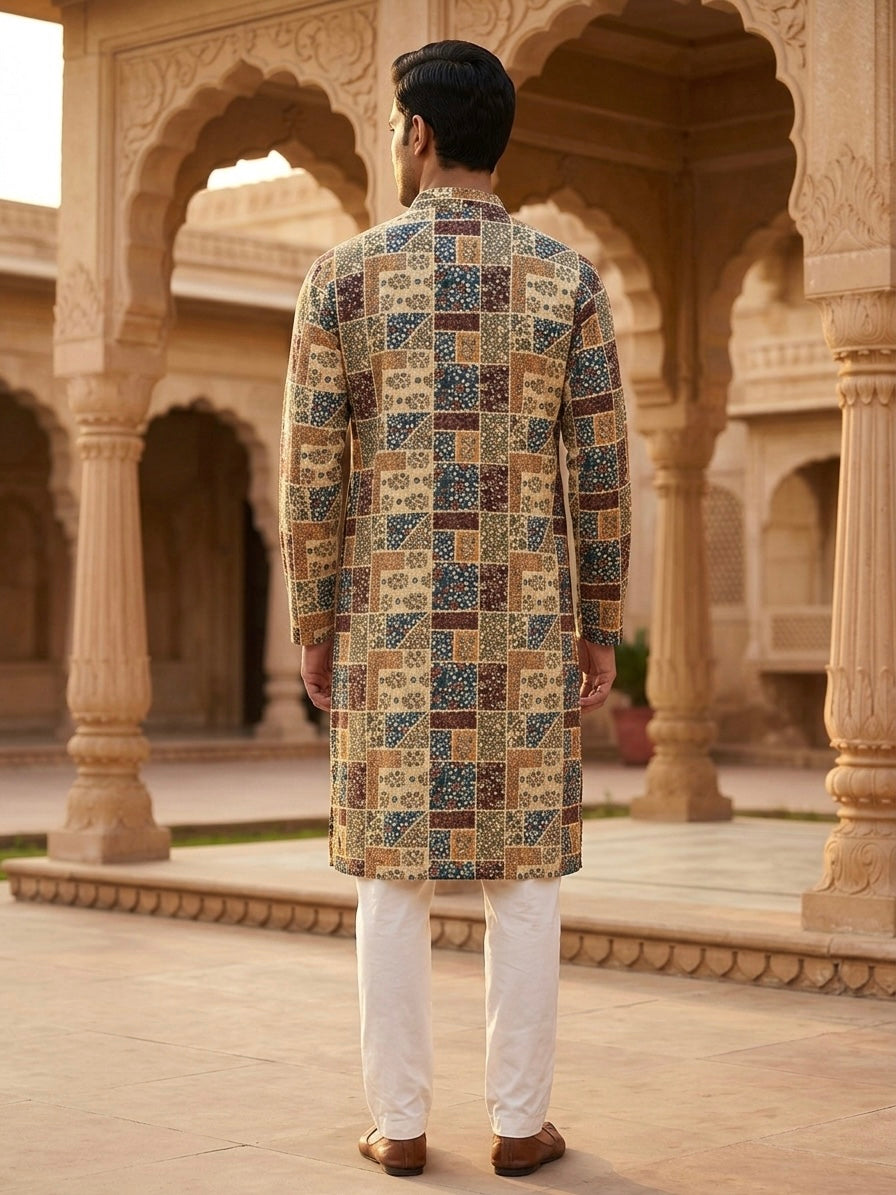 The Rajwada Patchwork Kurta