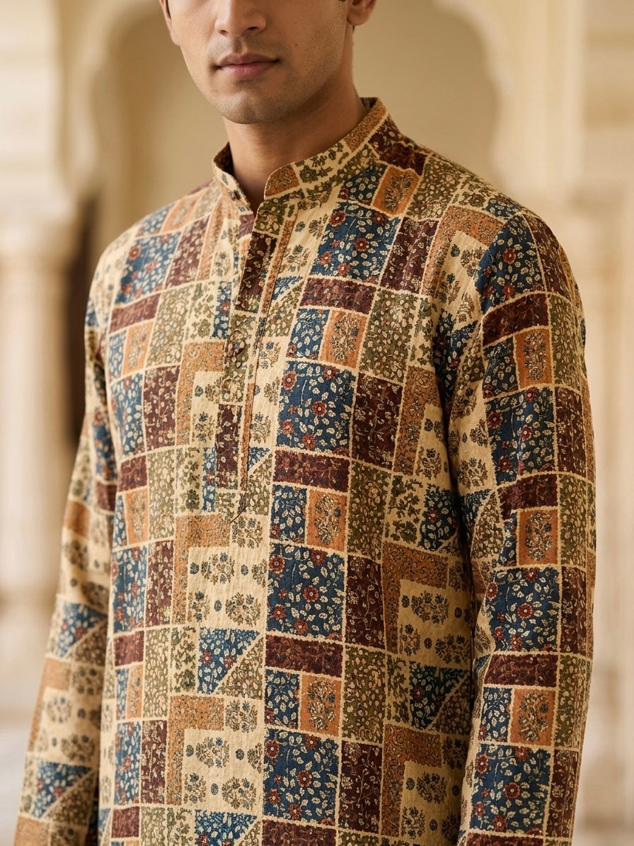 The Rajwada Patchwork Kurta